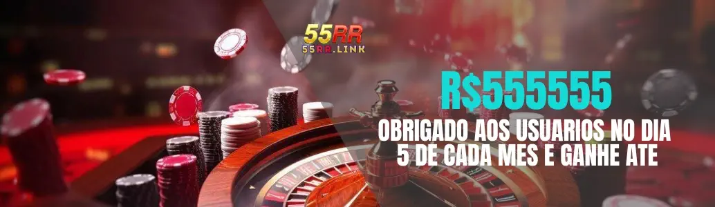Banner de promoções e bônus da 55RR.