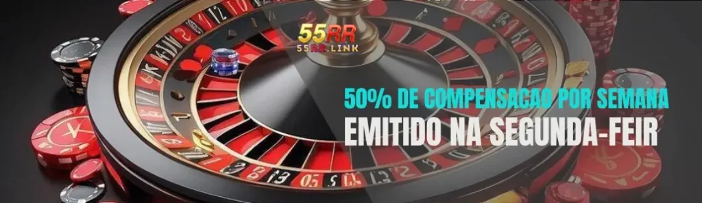 Banner de promoções e bônus da 55RR